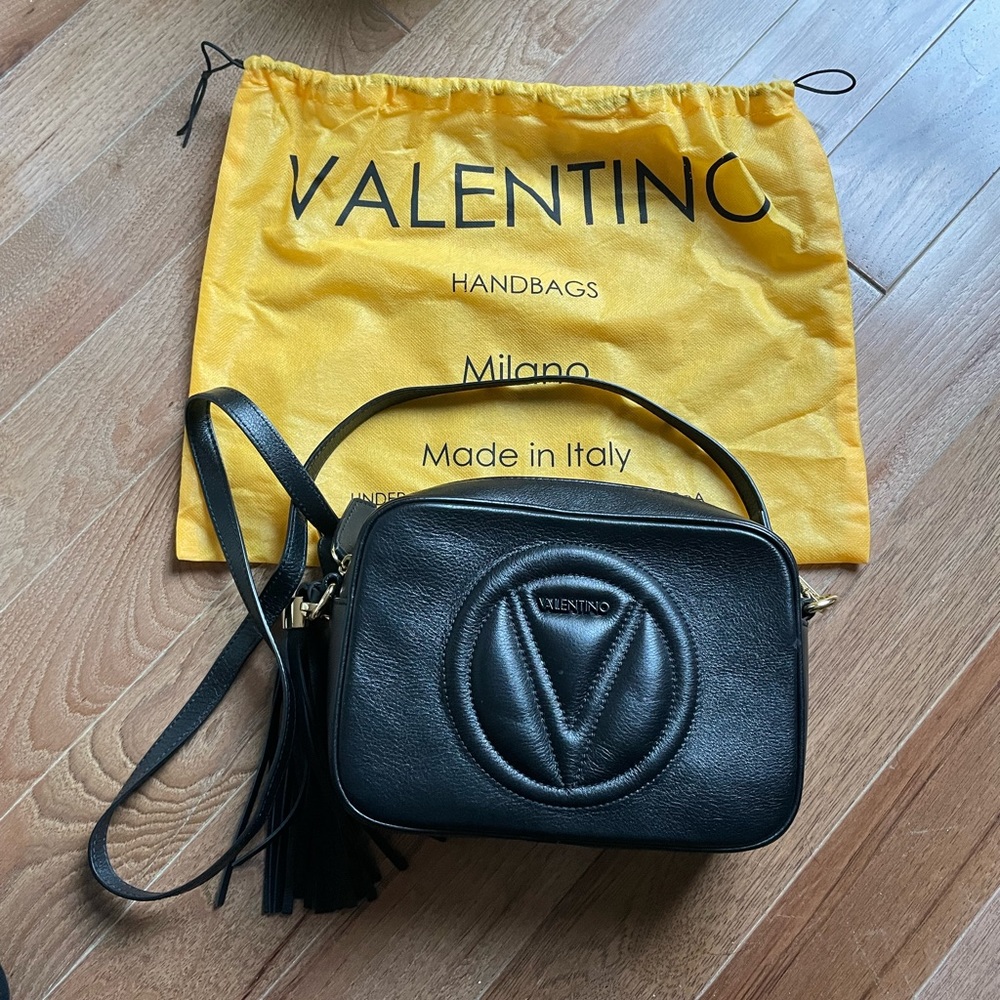 Valentino Mia Sauvage Black Leather Crossbody Bag